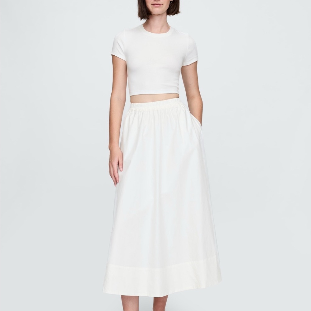 Gap Poplin Maxi Skirt